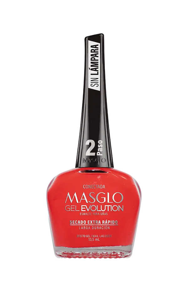 CONECTADA - ESMALTE GEL EVOLUTION EFECTO GEL MASGLO 13,5 ML CREMOSO - GAMA ROJO