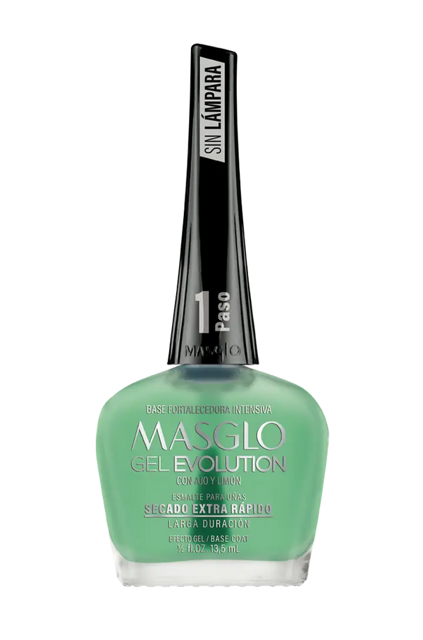 BASE FORTALECEDORA DE UÑAS CON AJO Y LIMÓN GEL EVOLUTION MASGLO 13,5 ML