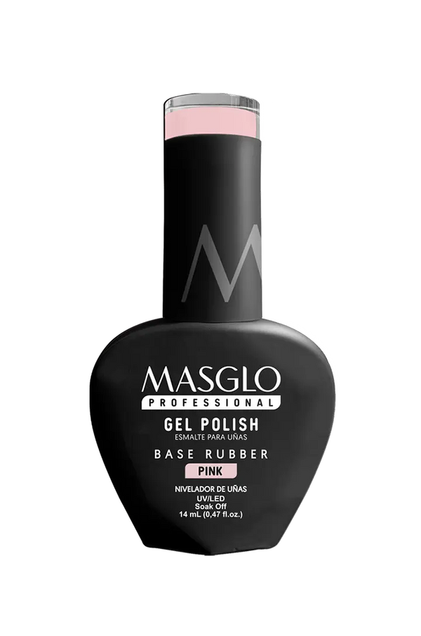 BASE RUBBER PINK SEMIPERMANENTE MASGLO PROFESSIONAL GEL POLISH 14 ML